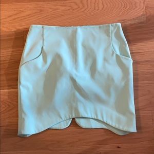 BRAND NEW mint green H&M scalloped mini skirt